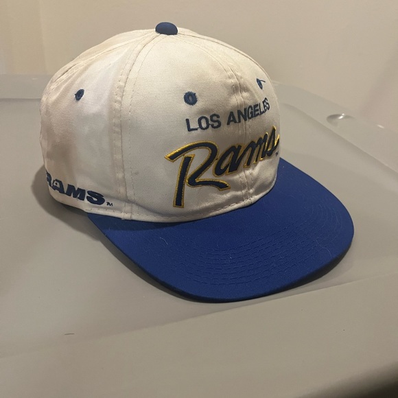 Vintage 80s LA RAMS cap hat team nfl the twill Los Angeles - Picture 8 of 10